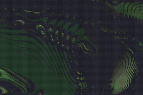 Fractal Cross Stitch Pattern - Green