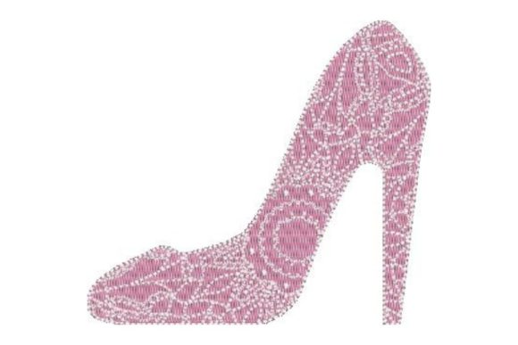 High Heel Shoe Embroidery Design