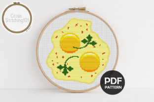 Omelette Modern Cross Stitch Pattern