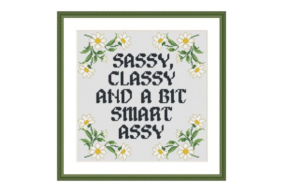 Sassy Funny Quote Cross Stitch Pattern